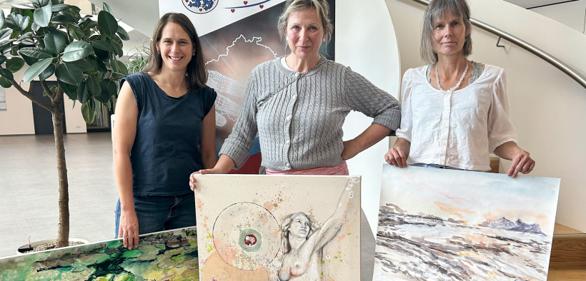 Die drei Künstlerinnen Sophia Bornhagen, Simona Staehr, Kerstin Sörensen